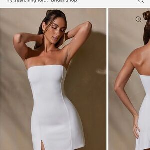 Oh Polly Strapless White Dress